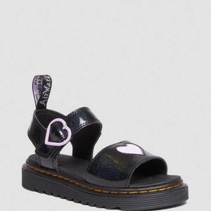 Dr Martens Junior Marlowe Shimmer Heart Strap Sandals
